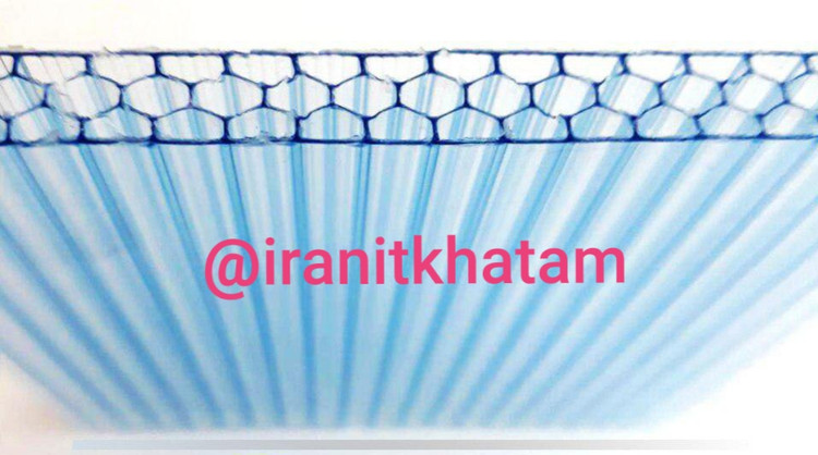 ورق پلی کربنات زنبوری 10 میل 25 کیلویی یزد ( 2.10 * 6.00 )