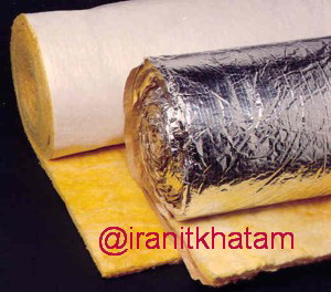 رول پشم شیشه پتویی 5 سانت ( 2 اینچ ) دانسیته 14 ایزوران 1.20 * 15