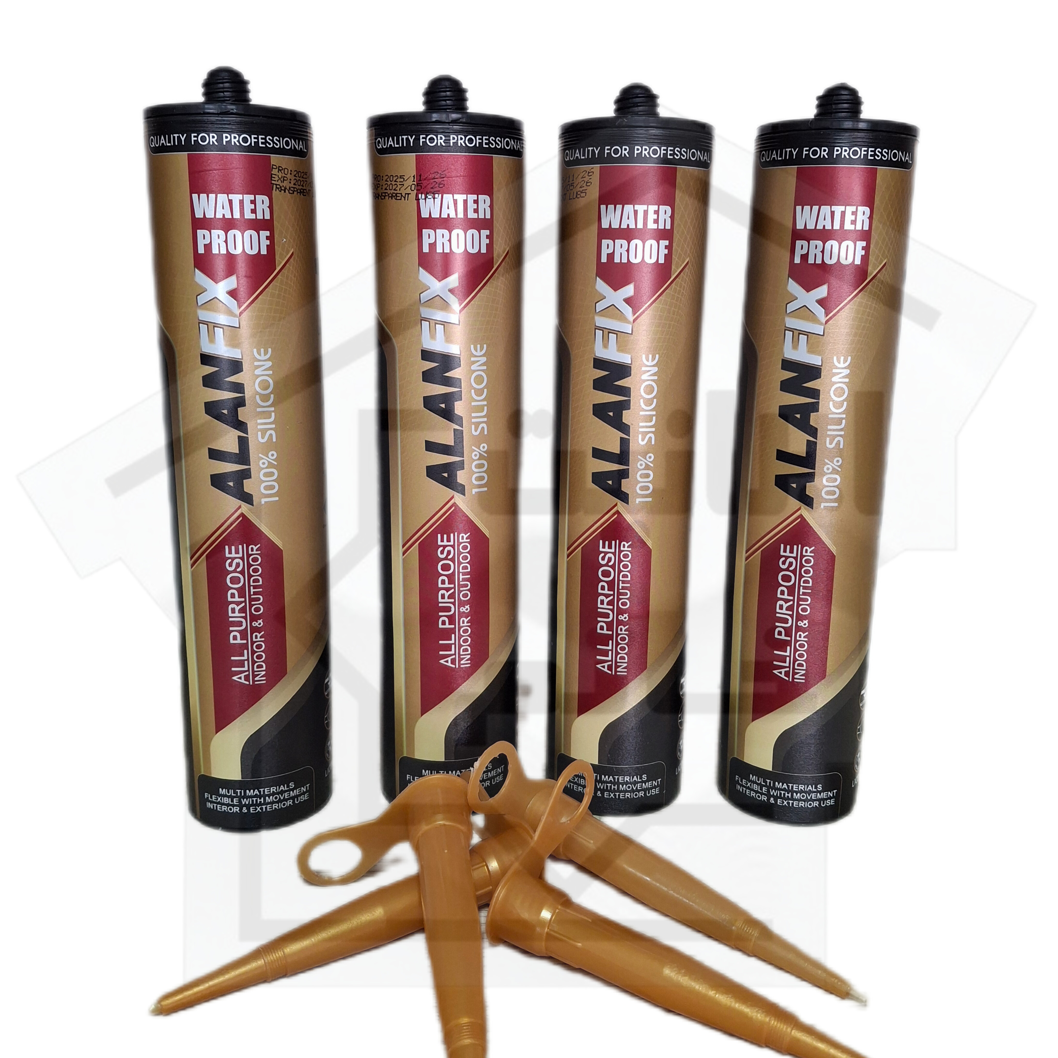 چسب آکواریوم شفاف 280 گرمی 100% سیلیکون ( آلان فیکس )